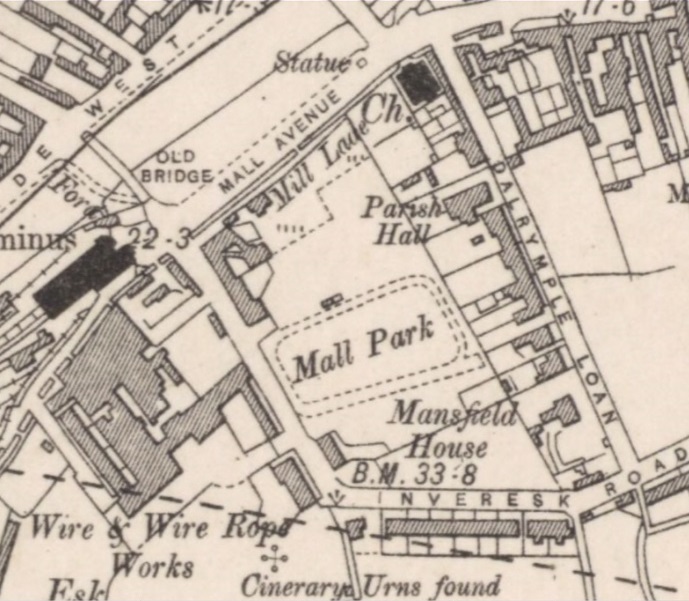 Musselburgh - Mall Park : Map credit National Library of Scotland